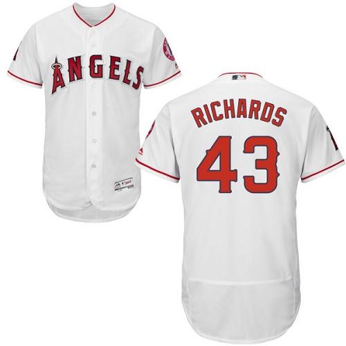 Angels of Anaheim #43 Garrett Richards White Flexbase Authentic Collection Stitched MLB Jersey
